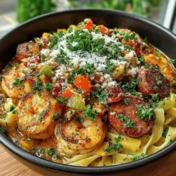 In today’s fast-paced world, the art of cooking often takes a backseat to convenience. This is where one-pot meals shine, offering a delightful way to prepare satisfying and flavorful dishes without the hassle of multiple pots and pans. One such dish that exemplifies this convenience is the Sizzling One-Pot Cajun Shrimp and Sausage Pasta. With its unique blend of bold Cajun spices, succulent shrimp, and smoky sausage, this recipe not only highlights the vibrant flavors of Louisiana cuisine but also promises to be a hit at both weeknight dinners and special occasions. This versatile dish is an excellent addition to any recipe collection, appealing to both seasoned cooks and those looking to expand their culinary repertoire.