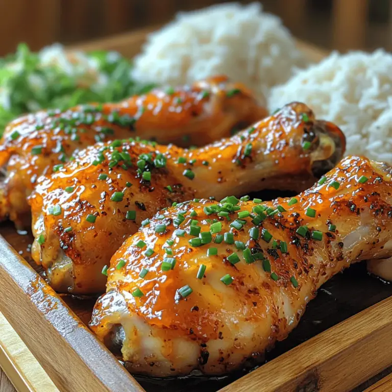 Golden Honey Garlic Drumsticks are a delightful combination of sweet and savory flavors that has captured the hearts of many around the world. This dish features succulent chicken drumsticks coated in a rich honey garlic glaze, creating a mouthwatering experience that is perfect for family dinners, gatherings, or meal prep. Not only is it easy to prepare, but it also offers a satisfying combination of flavors that appeal to both adults and children alike.
