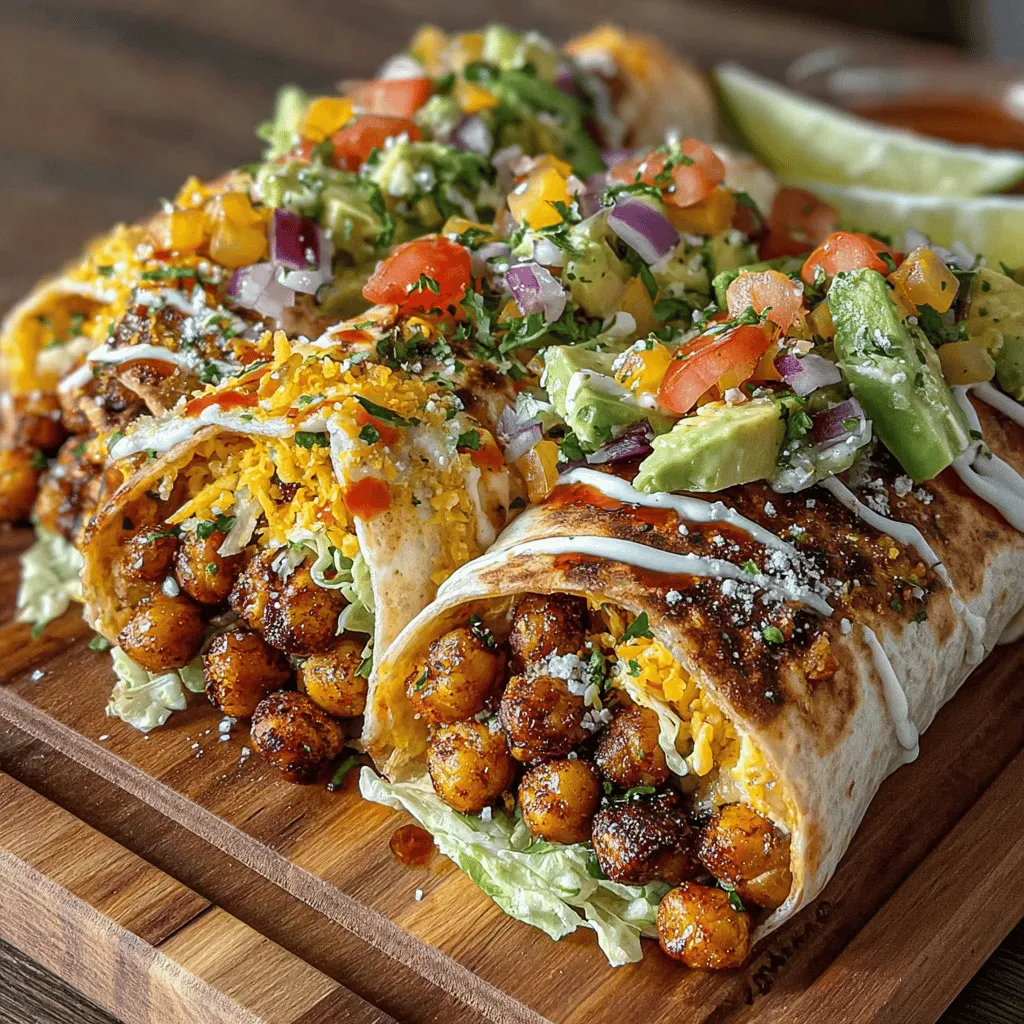 While the basic Chickpea Crunch Wrap recipe is already bursting with flavor, you can easily tailor it to your taste with a few optional ingredients. Adding hot sauce can provide a delightful kick, elevating the spice level and adding layers of flavor. If you prefer a creamier texture, a dollop of tzatziki sauce can add a refreshing contrast to the crunchy elements of the wrap. Both options allow you to personalize your dish and cater to your palate, making your wrap uniquely yours.