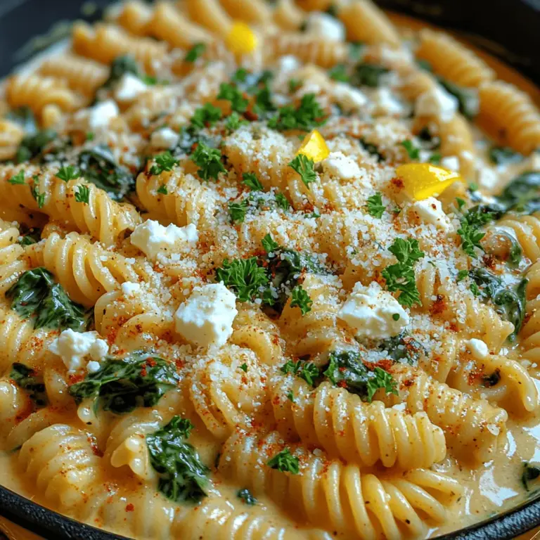 The rising trend of incorporating fresh greens into pasta dishes reflects a growing awareness of healthful eating without compromising flavor. Creamy Spinach Feta Pasta is a perfect illustration of this shift, showcasing how greens like spinach can elevate both the nutritional profile and taste of a beloved staple. Spinach is packed with essential vitamins and minerals, including vitamins A, C, and K, as well as iron and antioxidants, making it a powerhouse ingredient that lends both health benefits and a vibrant green hue to the dish.