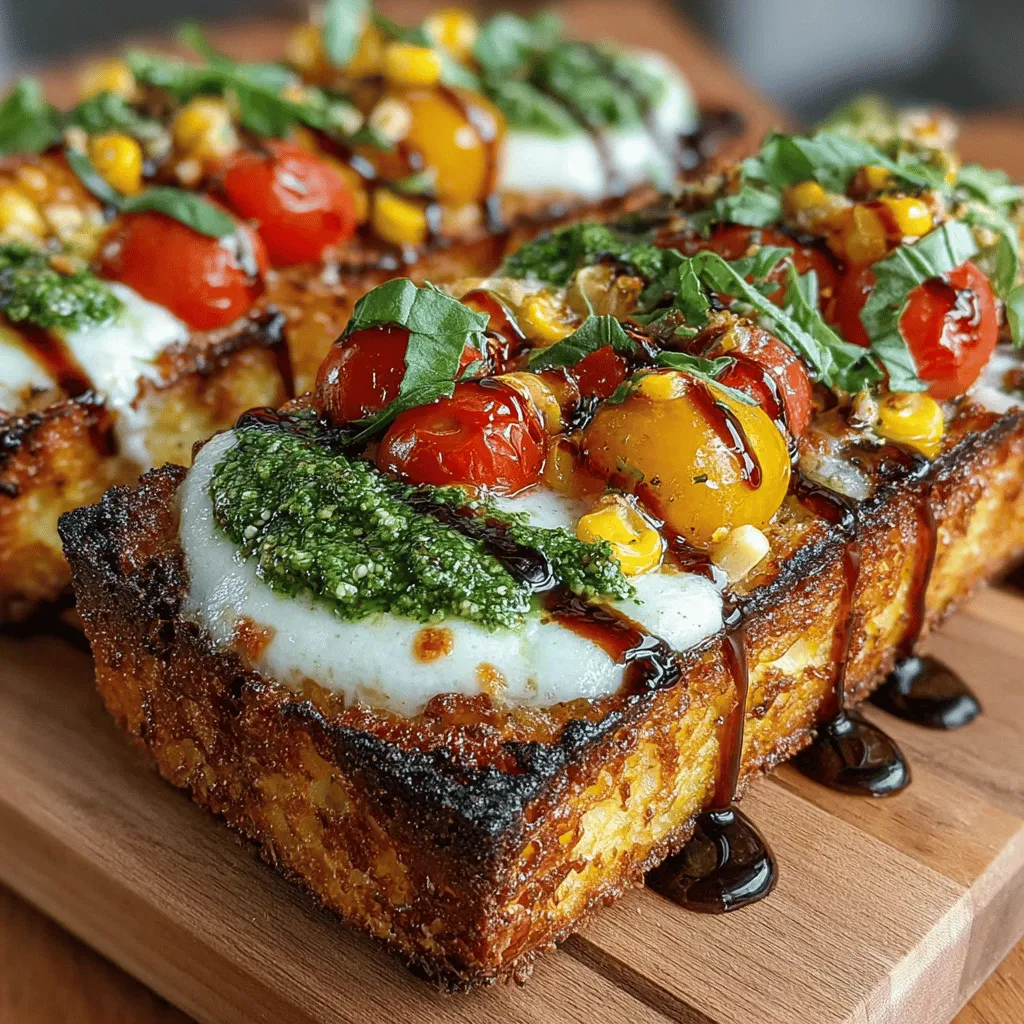 When it comes to vibrant flavors and fresh ingredients, few dishes can match the appeal of Corn & Tomato Pesto Flatbread. This delightful recipe marries the sweetness of roasted corn with the tangy burst of ripe tomatoes, all enhanced by a homemade basil pesto. The result is a flatbread that not only tantalizes the taste buds but also showcases the beauty of seasonal produce. Whether you're hosting a casual gathering or preparing an elegant dinner, this flatbread serves as a versatile meal option that can easily adapt to any occasion.