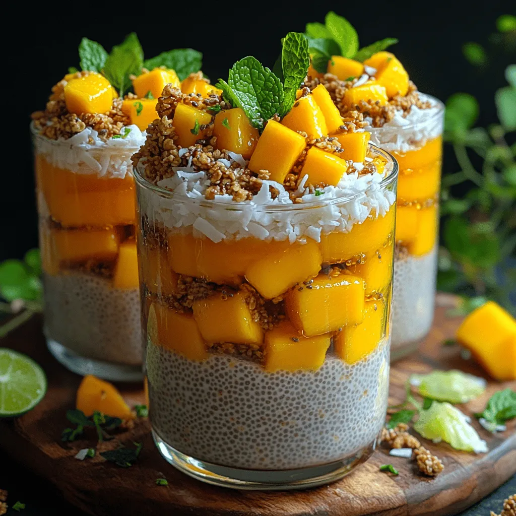 Are you searching for a refreshing and nutritious dessert that transports your taste buds to a tropical paradise? Look no further than the Silky Coconut Mango Chia Parfait! This delightful dish combines the creamy texture of coconut milk, the sweetness of ripe mangoes, and the health benefits of chia seeds, making it a perfect treat for any time of the day. Whether you’re enjoying it for breakfast, a snack, or dessert, this parfait is sure to impress with its vibrant colors and rich flavors.