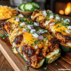 If you’re on the lookout for a delicious, healthy, and satisfying meal, Sticky BBQ Chicken Zucchini Boats might just be the perfect recipe for you. This innovative dish combines tender, juicy shredded chicken, zesty barbecue sauce, and fresh vegetables, all nestled inside perfectly roasted zucchini. It’s a fantastic way to enjoy a classic BBQ flavor while keeping your meal light and nutritious.