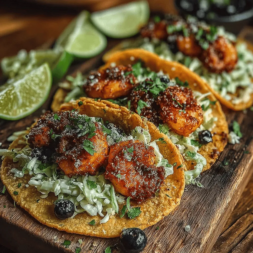 When it comes to vibrant and flavorful dishes, few recipes can compete with Zesty Shrimp Tacos with Blueberry Slaw. This tantalizing dish merges the bold, zesty flavors of perfectly marinated shrimp with the sweet and tart notes of a blueberry slaw, creating a delightful culinary experience that is both refreshing and satisfying. Perfect for a casual weeknight dinner or a festive gathering, these tacos are sure to impress with their unique flavor profile and eye-catching presentation.