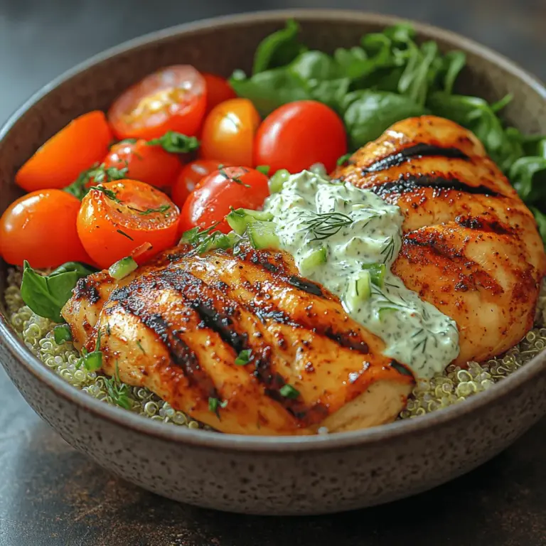 In a world where healthy eating often feels like a compromise on flavor, Creamy Tzatziki Chicken Bowls stand out as a beacon of culinary delight. This dish not only marries the bold flavors of marinated chicken with a refreshing tzatziki sauce, but it also showcases the beauty of fresh, wholesome ingredients. Perfect for busy weeknight dinners or leisurely weekend meals, these bowls are a versatile option that appeals to both the health-conscious and the flavor-seeking palates.