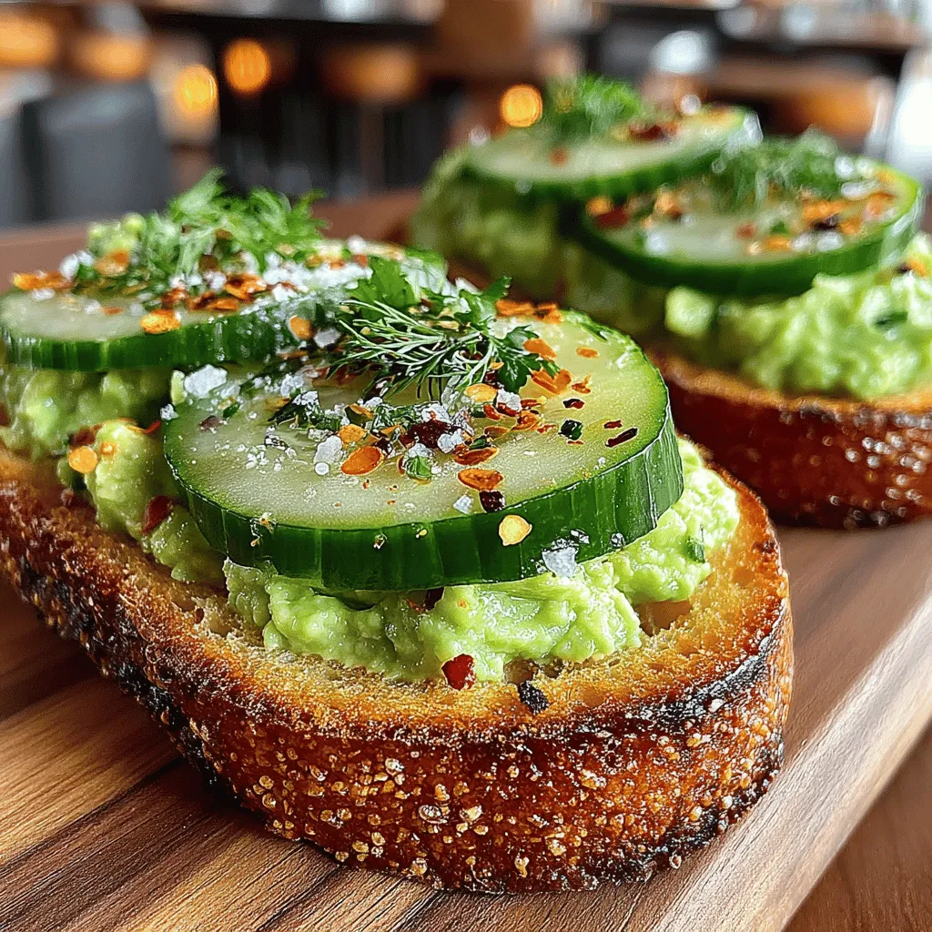 In recent years, the culinary scene has witnessed a remarkable rise in the popularity of avocado toast, transforming it from a simple breakfast item into a global phenomenon. This versatile dish has captured the hearts and taste buds of health-conscious eaters and food enthusiasts alike. Among various interpretations, the Creamy Cucumber Avocado Toast stands out as a refreshing twist, combining the rich, buttery texture of ripe avocados with the crisp, cool crunch of fresh cucumbers. This unique combination not only tantalizes the taste buds but also packs a nutritional punch, making it an ideal choice for a nutritious breakfast or a satisfying snack.