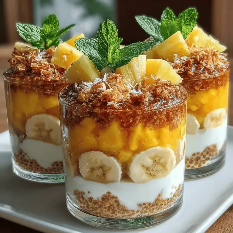 Chia pudding has quickly emerged as a popular choice in the realm of healthy desserts, offering a delightful balance of flavor and nutrition. This versatile dish is not only easy to prepare but also packed with essential nutrients. Imagine indulging in a creamy, luscious parfait layered with tropical fruits and vibrant colors that transport your taste buds to a sun-soaked beach. This is precisely what the Tropical Chia Pudding Parfaits bring to the table—a delightful combination of chia seeds, coconut milk, and an array of tropical fruits that make for a refreshing and satisfying treat.