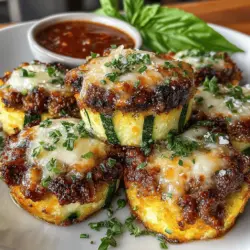 Zucchini lasagna cupcakes are an innovative take on the beloved traditional lasagna, combining the comforting flavors of this Italian favorite with a healthy, low-carb twist. These delightful mini lasagnas, baked in muffin tins, offer all the rich taste of classic lasagna without the heavy carbohydrates associated with pasta. The individual servings make them not only cute and fun to eat but also perfect for meal prep, family dinners, or entertaining guests.
