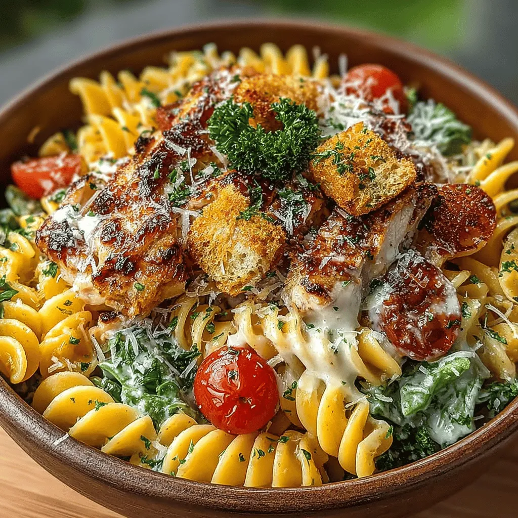 To create the perfect Chicken Caesar Pasta Salad, it’s essential to understand the role of each ingredient in this delightful dish. Starting with the base, pasta plays a crucial role in providing substance. Rotini or penne pasta are excellent choices, as their shapes hold onto the creamy dressing, ensuring that every bite is flavorful. The right pasta texture is key; it should be cooked until al dente, allowing it to maintain a slight bite that complements the other ingredients.
