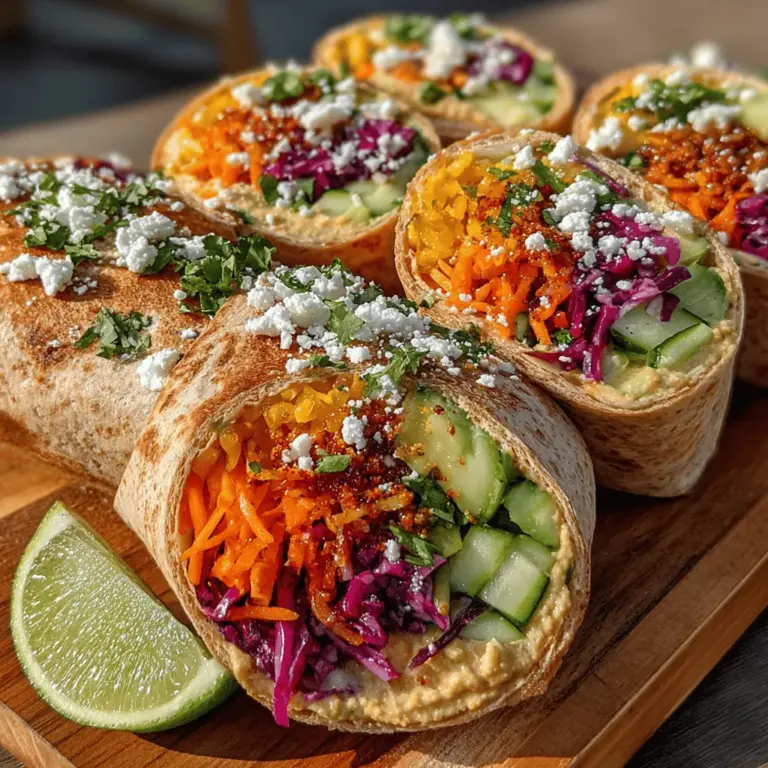 In recent years, the shift towards plant-based diets and healthy eating has gained remarkable momentum. As more people recognize the myriad benefits of incorporating fruits, vegetables, and whole foods into their daily meals, the demand for vibrant, nutritious recipes has surged. One standout creation that embodies this trend is the Rainbow Crunch Veggie Wrap. This delightful recipe is not only visually appealing with its array of colors, but it also packs a nutritional punch, making it an ideal choice for those seeking a quick and healthy meal option.