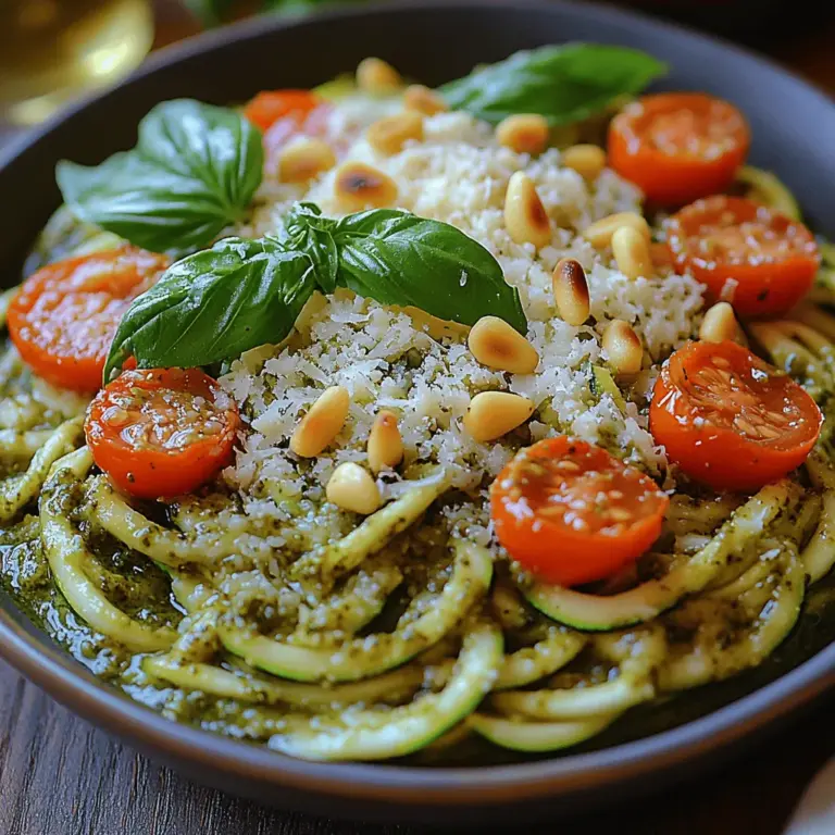 If you're on the lookout for a dish that beautifully merges health and flavor, look no further than the Creamy Pesto Zoodle Bowl. This vibrant dish, featuring spiralized zucchini noodles—affectionately known as "zoodles"—is a celebration of fresh ingredients and culinary creativity. As a healthy alternative to traditional pasta, zoodles have gained immense popularity among food enthusiasts and health-conscious eaters alike. They not only provide a light and nutritious base for various sauces but also serve as a canvas for an array of flavors and textures.