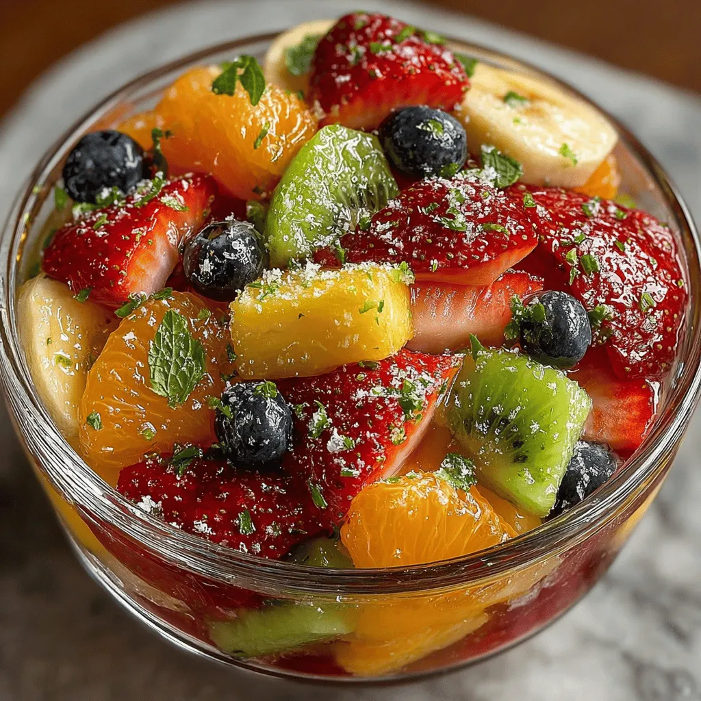 Fruit salads have long been celebrated as a cornerstone of healthy eating, offering a colorful and nutrient-packed way to enjoy nature's sweets. They are not just a delicious treat; they serve as a canvas to showcase an array of fresh fruits, each contributing unique flavors and health benefits. Today, we are excited to introduce you to the Zesty Honey Lime Fruit Salad—a delightful and refreshing dish that’s perfect for any occasion, whether it’s a summer barbecue, a brunch gathering, or simply a light snack to brighten your day.