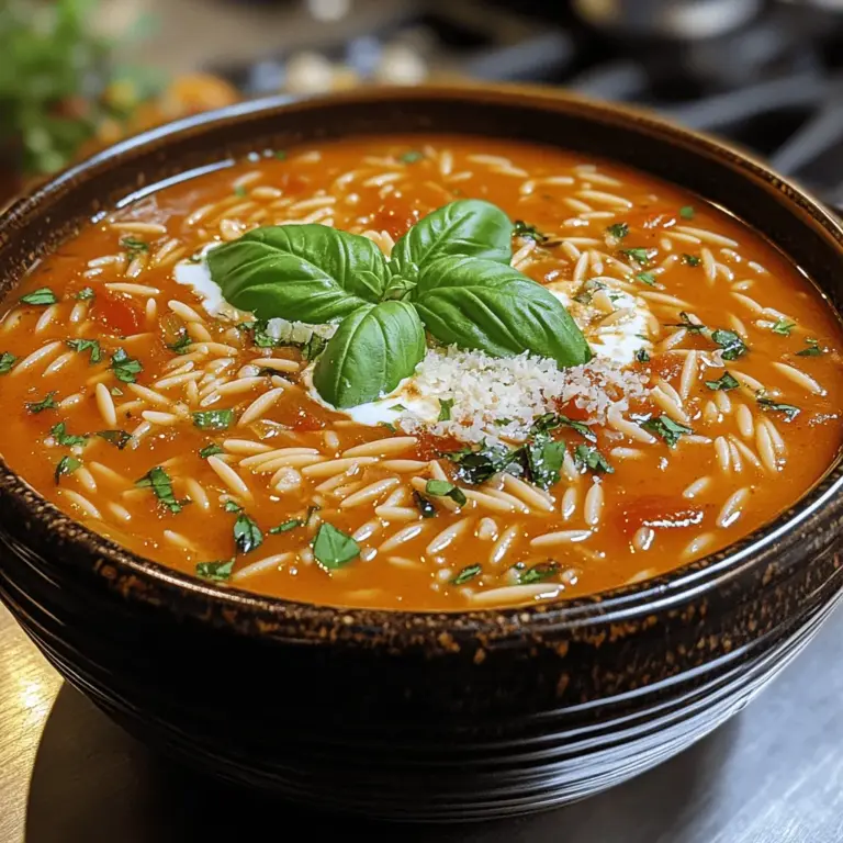 Comfort food holds a special place in our hearts, often evoking memories of warmth and familiarity. In our fast-paced lives, particularly during colder months or on cozy evenings spent indoors, the allure of hearty dishes becomes even more pronounced. Among the myriad of comfort food options, soup stands out as a nourishing choice that not only warms the body but also nourishes the soul. One such delightful option is Creamy Tomato Orzo Soup with a Basil Kiss—a dish that perfectly marries rich flavors with a heartwarming texture, making it a favorite for families and gatherings alike.