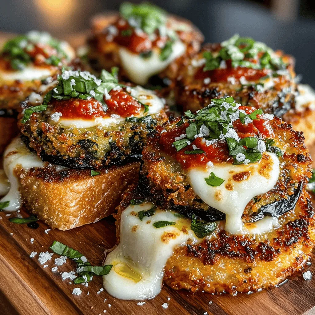 If you're searching for a delightful appetizer or a light meal that is both satisfying and visually appealing, look no further than Mini Eggplant Mozzarella Toast Stacks. This recipe features layers of tender eggplant, creamy mozzarella, and a burst of rich marinara, all harmoniously combined to create a dish that everyone will love. Its unique combination of flavors and textures not only caters to vegetarian diets but also provides an enticing alternative to traditional toast toppings, making it a fantastic choice for health-conscious eaters.