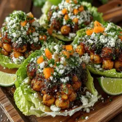 In recent years, plant-based diets have surged in popularity, with many people seeking healthier alternatives to traditional animal-based ingredients. This trend is not just about dietary preferences—it reflects a growing awareness of health, sustainability, and ethical considerations. One dish that beautifully embodies this shift is the Spicy Buffalo Chickpea Lettuce Cups. This recipe offers a tantalizing twist on the classic buffalo chicken, transforming chickpeas into a spicy, savory filling that is both satisfying and nutritious.