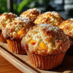 Delightful and versatile, Sweet Peachy Bliss Muffins capture the essence of summer with every bite. This recipe combines the sweetness of fresh peaches with warm spices and a light, fluffy texture, making them an ideal treat for breakfast, brunch, or an afternoon snack. The vibrant flavors of ripe peaches meld harmoniously with fragrant cinnamon and nutmeg, creating a muffin that is not just a treat but an experience. Whether you are enjoying them with your morning coffee or serving them at a weekend gathering, these muffins are sure to impress.