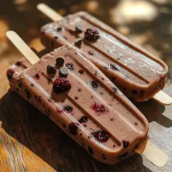 In today's health-conscious world, the quest for delicious yet nutritious treats can often feel overwhelming. Many dessert options are laden with sugar and unhealthy fats, making it challenging to satisfy a sweet tooth while maintaining a balanced diet. Enter Frozen Chocolate Berry Protein Pops—an indulgent yet wholesome dessert that seamlessly combines the rich flavors of chocolate with the vibrant taste of berries. These delightful pops are not only a feast for the senses but also serve as an ideal post-workout snack or a refreshing summer treat, making them a versatile addition to any healthy eating plan.