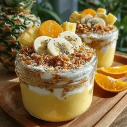 When creating your Tropical Paradise Pineapple Smoothie Jars, it's essential to taste your blend before finalizing it. Sweetness can vary widely based on the ripeness of the pineapple and the specific yogurt or milk you choose. After blending, take a small sip and decide if it meets your taste preferences. If you find it too tart, you can enhance the sweetness naturally by adding a drizzle of honey, agave syrup, or a few pitted dates. Conversely, if it’s too sweet, a splash of lime juice can help balance the flavors. This simple step ensures that you tailor the smoothie to your liking, making each jar a personal delight.