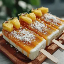 As the sun shines brightly and temperatures rise, nothing beats a cool, refreshing treat to help you beat the heat. Enter the Tropical Bliss Pops: a delightful summertime indulgence that brings the vibrant flavors of the tropics right to your kitchen. These homemade popsicles are infused with the essence of fresh pineapple and creamy coconut, making them not only a visually appealing treat but also a healthier alternative to the sugary, store-bought frozen desserts that often dominate the market.