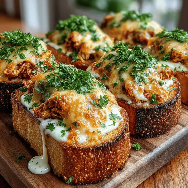 Welcome to a culinary adventure that combines the comforting essence of toast with a spicy twist! The Spicy Green Chili Chicken Toast Melts are not just another snack; they are an explosion of flavors that will tantalize your taste buds. This delightful recipe seamlessly blends tender shredded chicken with a creamy, zesty filling, all topped with gooey melted cheese. Whether you are hosting a vibrant gathering or looking for a quick yet satisfying weeknight dinner, these toast melts are easy to prepare and sure to impress.