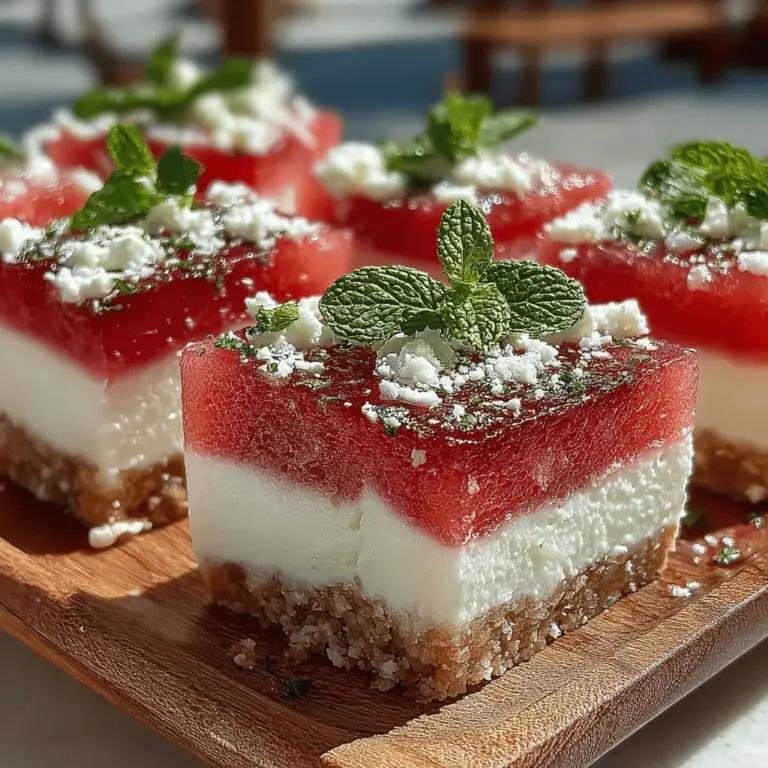 As the sun blazes overhead and temperatures soar, finding ways to stay cool and refreshed becomes essential. One delightful solution that perfectly embodies the essence of summer is the recipe for Frozen Watermelon Mint Yogurt Slices. This treat not only tantalizes the taste buds but also offers a myriad of health benefits, making it an ideal choice for anyone looking to indulge without the guilt. With its vibrant colors and refreshing flavors, this recipe captures the spirit of summer in every bite, transforming simple ingredients into a sensational dessert that everyone will love.