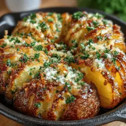 To maximize the flavor absorption of your Garlic Parmesan Accordion Potatoes, it's essential to properly coat them with the topping mixture. Here is a step-by-step guide to ensure every potato gets the perfect amount of flavor: