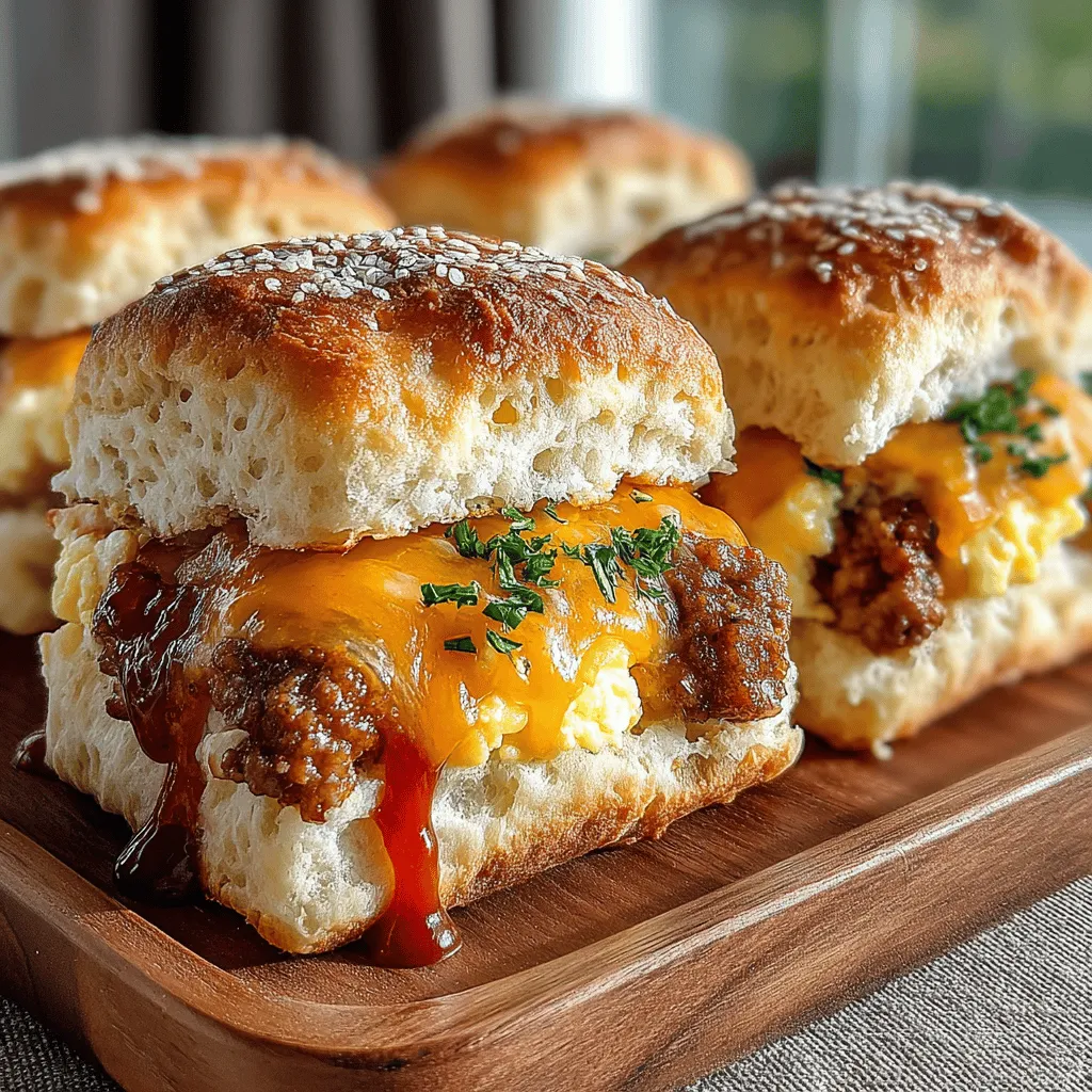 In the world of breakfast and brunch, sliders have emerged as a beloved staple that showcases versatility and flavor. These small, handheld sandwiches are not only easy to make but also perfect for serving at gatherings, whether it's a casual weekend brunch or a festive holiday breakfast. Among the myriad of slider recipes, Mini Sausage & Egg Biscuit Sliders stand out as a comforting and satisfying choice that appeals to both adults and children alike. Their combination of flaky biscuit, savory sausage, and creamy egg creates a delightful bite that is hard to resist.