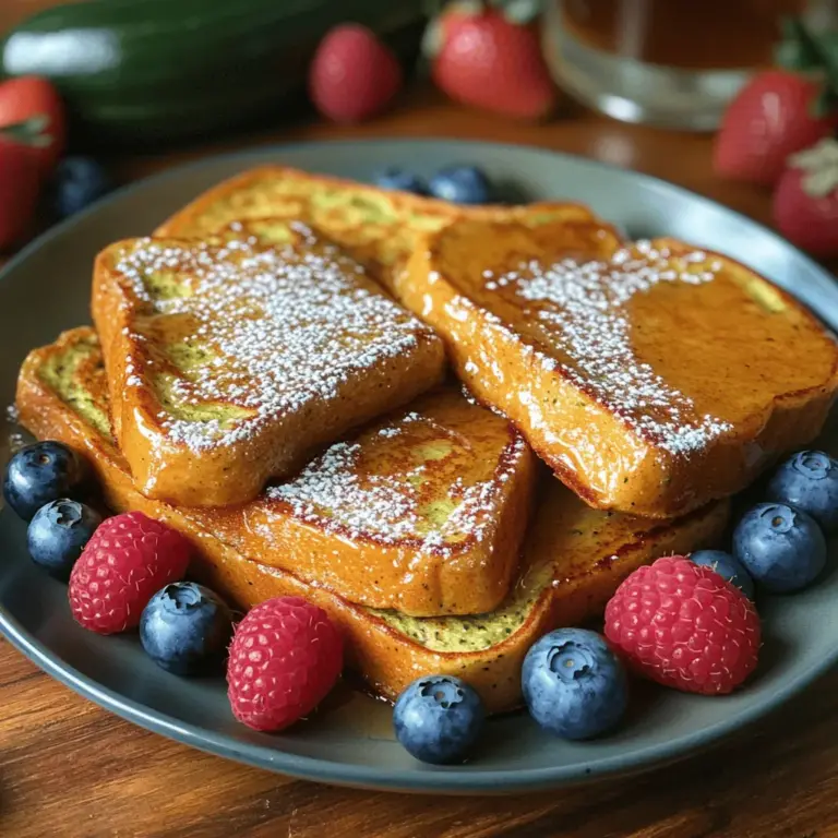 Creating Zesty Zucchini Bread French Toast involves a few important steps that ensure you achieve a delicious and satisfying dish. Here is a comprehensive guide to help you through the process.