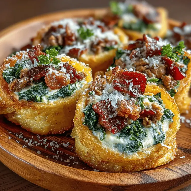 When it comes to versatile appetizers that can impress guests and satisfy cravings, Savory Spinach Delight Roll-Ups stand out as a top choice. These delightful bites are packed with a creamy, savory filling that features a harmonious blend of ingredients, making them not only tasty but also appealing to a wide range of palates. Whether you’re hosting a gathering, celebrating a special occasion, or simply looking for a nutritious snack, these roll-ups provide a perfect balance of flavor and nutrition. Their ease of preparation takes the pressure off, allowing you to focus on enjoying the company of friends and family.