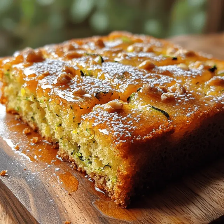 The Zesty Honey Lemon Zucchini Cake is a modern take on a beloved classic that marries the moistness of fresh zucchini with the invigorating flavors of honey and lemon. This cake stands out not only for its unique combination of ingredients but also for its ability to deliver a burst of flavor with each bite. As zucchini continues to gain popularity in the world of baking, this recipe offers a refreshing spin that is both satisfying and wholesome, making it a noteworthy addition to any dessert table.