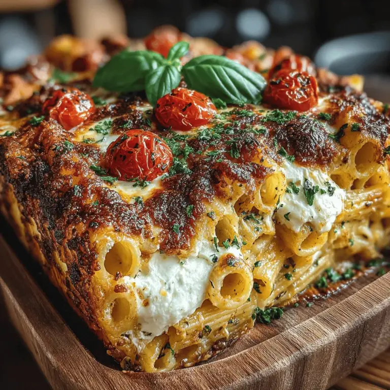 When it comes to comfort food, few dishes capture the heart quite like a pasta bake. The Cheesy Neapolitan Delight Pasta Bake is a vibrant and flavorful representation of this classic, combining rich Italian flavors with an inviting, cheesy texture that warms both the body and soul. This dish, with its harmonious blend of fresh vegetables, a variety of cheeses, and a comforting marinara sauce, offers a delectable experience that appeals to people of all ages. Whether served at a family gathering or enjoyed as a weeknight dinner, this pasta bake is sure to become a favorite in your home.
