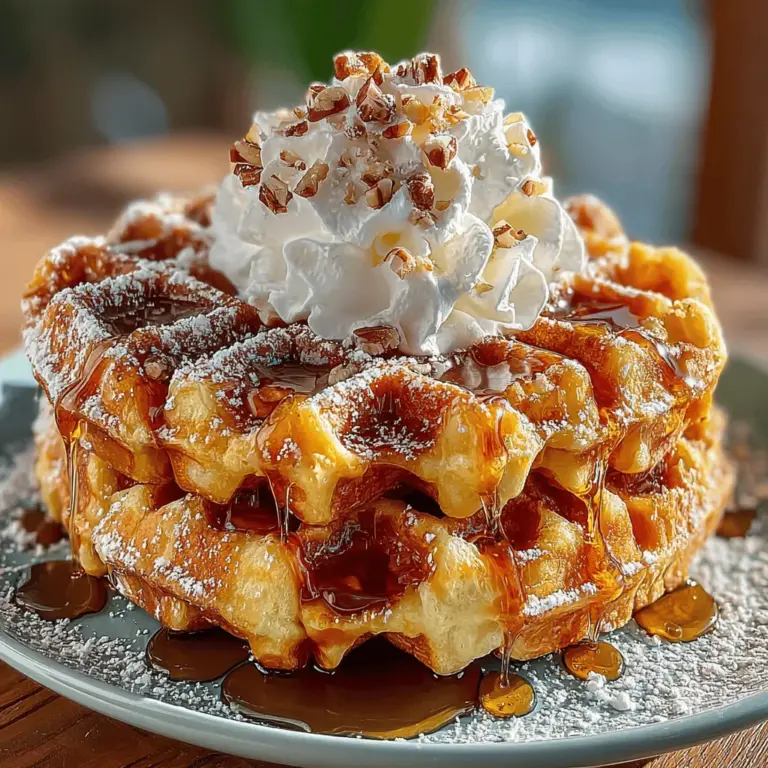 As the leaves turn golden and the air takes on a crisp chill, the allure of pumpkin-flavored recipes becomes irresistible. From lattes to pies, pumpkin has secured its place as a beloved ingredient in autumn cuisine. Among the delectable offerings of the season, waffles stand out as a comforting breakfast staple, embodying warmth and nostalgia. Enter the Golden Harvest Fluffy Pumpkin Waffles—an enticing dish that marries the essence of fall with the joyful crunch of a perfectly cooked waffle. This recipe not only showcases seasonal ingredients but also serves as a wholesome comfort food that is sure to delight your family and friends.