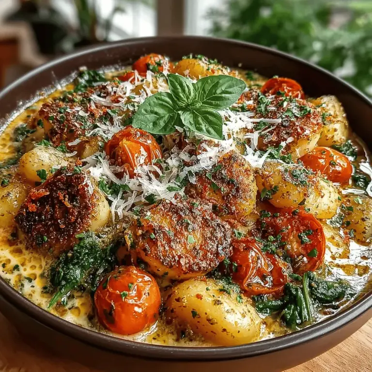 When it comes to comfort food, few dishes deliver as much satisfaction as a creamy pasta. One-Pot Creamy Pesto Gnocchi is the perfect embodiment of this concept, offering a delightful combination of rich flavors and textures that make it a standout option for any meal. The creamy sauce, enhanced by the aromatic basil pesto, pairs beautifully with tender gnocchi, fresh spinach, and juicy cherry tomatoes, creating a dish that is not only indulgent but also nutritious.