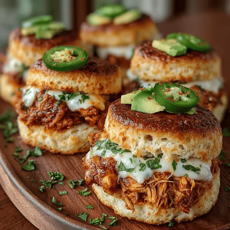 Mini Chicken Queso Biscuit Sliders are the ultimate comfort food that combines flaky, buttery biscuits with a zesty chicken queso filling. This inventive recipe not only tantalizes the taste buds but also brings a sense of warmth and nostalgia, making it an ideal choice for a variety of occasions. Whether you're hosting a game day gathering, enjoying a cozy family dinner, or planning a casual get-together with friends, these sliders offer a unique twist on traditional comfort foods that is sure to impress.