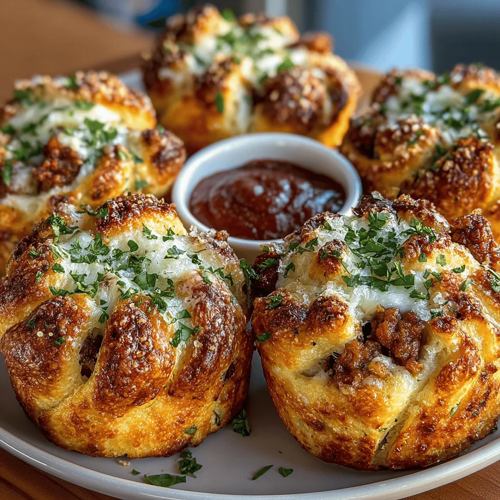 If you're on the hunt for a dish that combines the comfort of Italian cuisine with a playful twist, look no further than Mini Chicken Parmesan Garlic Knots. This delightful recipe seamlessly merges tender chicken, rich cheeses, and aromatic garlic, creating a dish that's as satisfying as it is versatile. Whether served as a tempting appetizer at your next gathering or as a main course that will impress your family, these garlic knots are bound to become a favorite in your culinary repertoire.