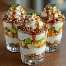 Imagine waking up to the comforting aroma of freshly baked apple pie, the warm spices wafting through your kitchen, instantly bringing back memories of family gatherings and autumn afternoons. Now, picture this beloved dessert transformed into a healthy yet indulgent treat that you can enjoy for breakfast, dessert, or a quick snack. Enter Apple Pie Yogurt Parfaits—a delightful fusion that captures the essence of classic apple pie while incorporating the nutritious benefits of yogurt. This recipe is not just a feast for the taste buds; it is a celebration of wholesome ingredients and easy preparation, making it a favorite for health-conscious food lovers everywhere.