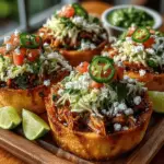 Spicy Green Chili Chicken Tostada Cups are a delightful culinary creation that marries bold flavors with a satisfying crunch. This dish is not just a tasty treat; it’s a fusion of textures and tastes that brings a spicy kick to any gathering, making it perfect for parties, family meals, or casual get-togethers. The appeal of tostada cups lies in their versatility and ease of serving, allowing guests to enjoy a handheld meal that is both fun and flavorful.
