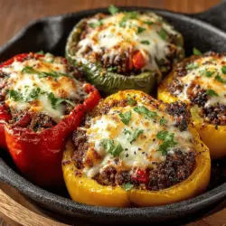 Colorful Quinoa & Beef-Stuffed Peppers: A Flavorful Delight