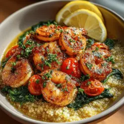 Zesty Lemon Garlic Shrimp & Quinoa Bowls