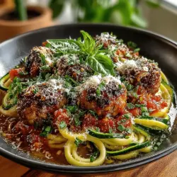 Zesty Turkey Meatballs Marinara on Zoodles: A Flavor-Packed Healthy Dish