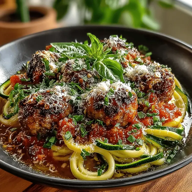 In the realm of wholesome eating, few dishes capture the essence of health and flavor quite like Zesty Turkey Meatballs Marinara on Zoodles. This delightful recipe offers a satisfying meal that is not only rich in taste but also packed with nutrients. The star ingredients, lean ground turkey and fresh zucchini, create a perfect harmony of flavors and textures, making this dish a favorite among health-conscious food enthusiasts.
