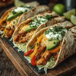 Savory Chicken Fajita Wraps with Creamy Avocado