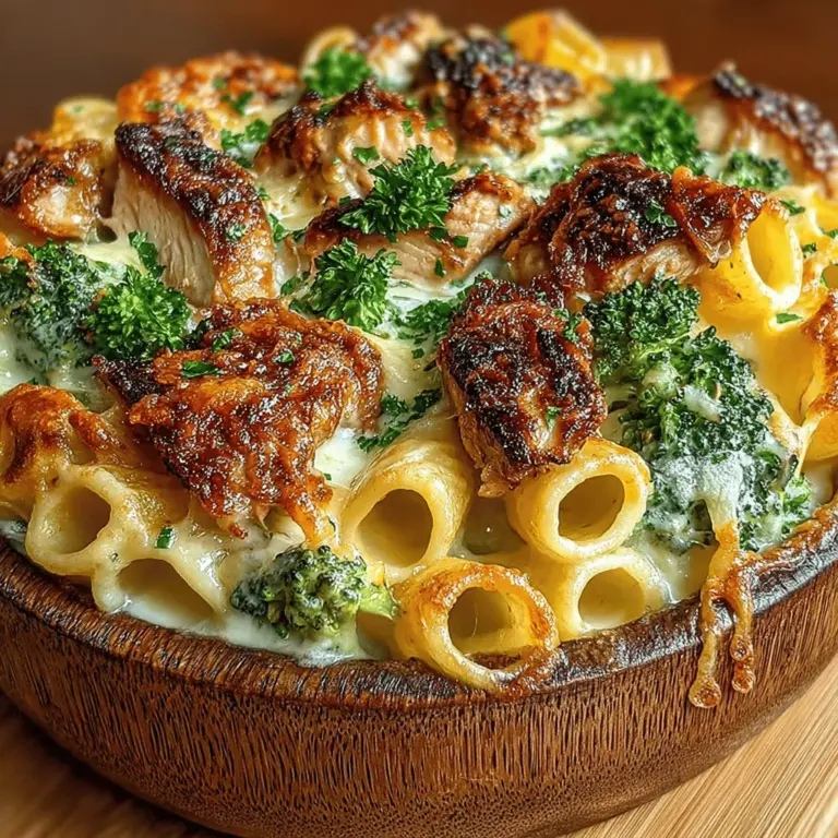 To create the perfect Creamy Delight: Chicken & Broccoli Pasta Bake, you will need a selection of fresh, high-quality ingredients that provide both flavor and nutrition. Here’s a breakdown of the main components:
