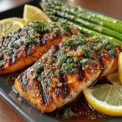 Zesty Lemon Herb Grilled Salmon with Asparagus: A Culinary Delight
