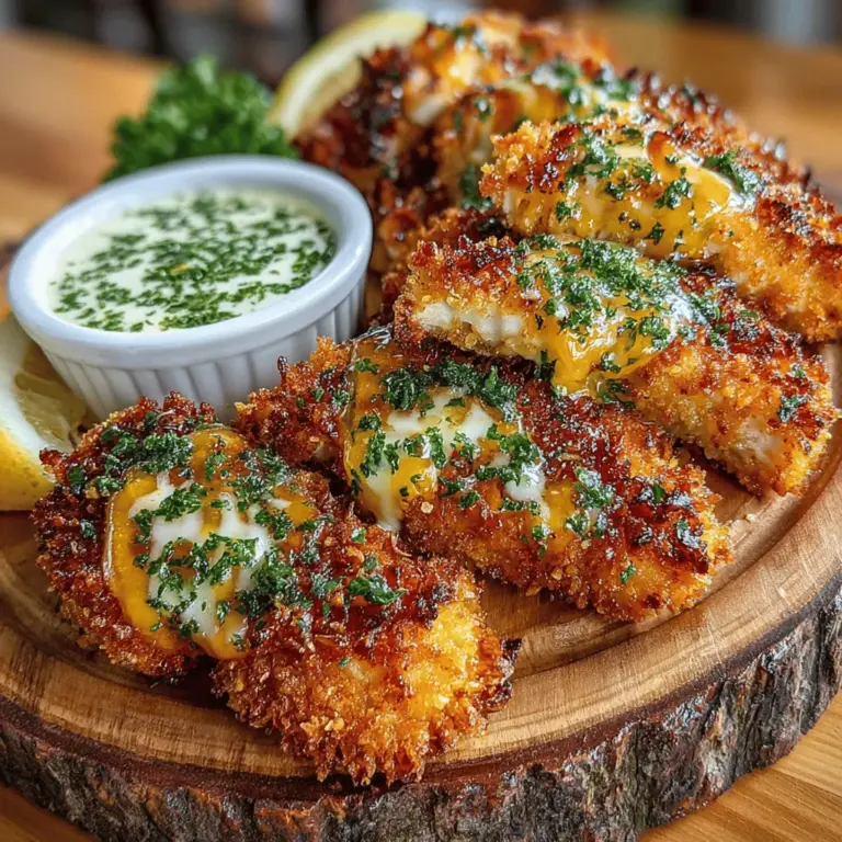 Chicken tenders have long held a cherished place in the hearts and stomachs of food lovers everywhere. This beloved comfort food is not just for kids; it appeals to adults seeking a satisfying and versatile meal option. Traditionally, chicken tenders are deep-fried, resulting in a crispy exterior and tender interior that is hard to resist. However, the frying method often leads to higher calorie counts and unhealthy fats. This is where the baked version shines, offering all the flavor and crunch without the guilt. In this recipe, we'll explore how to create Crispy Baked Chicken Tenders that are not only delicious but also healthier. To elevate your dining experience, we’ll include a zesty dipping sauce that perfectly complements the tenders, adding a burst of flavor to each bite.